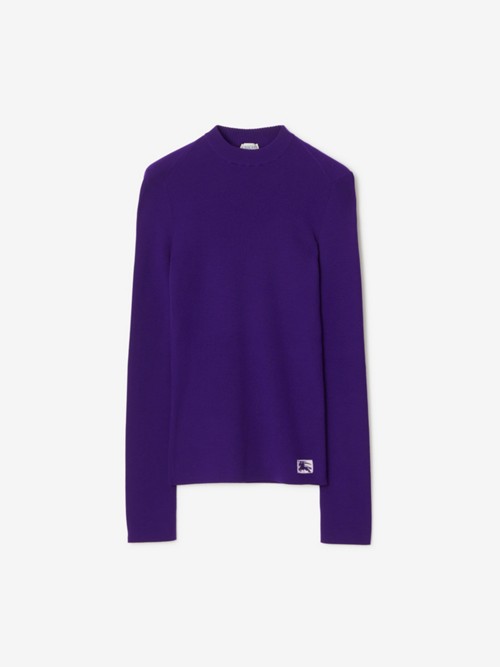 Burberry Wool Blend Sweater In Royal