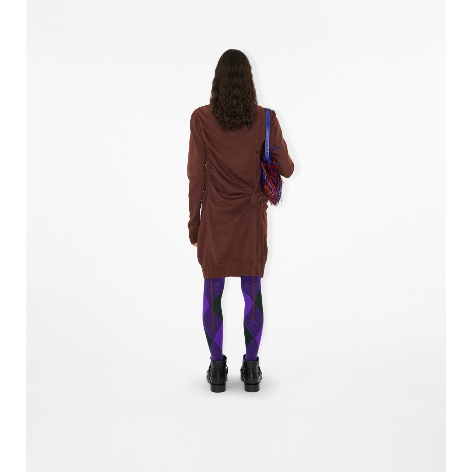 Rose Wool Sweater Dress in Treacle Women Burberry® Official