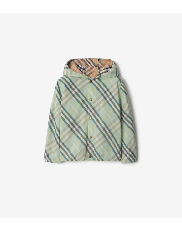 Reversible Check Cotton Blend Jacket