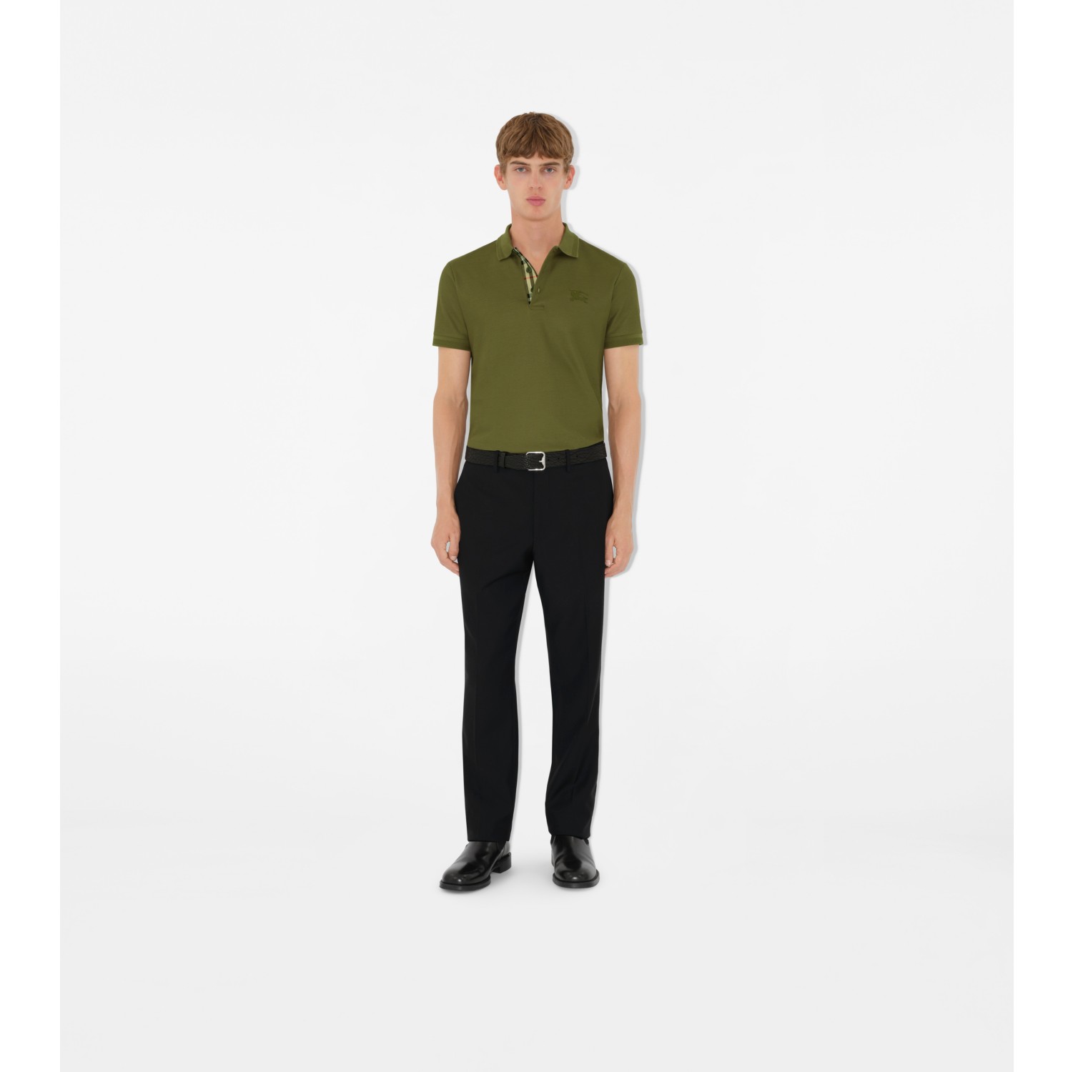 Burberry green shirt best sale