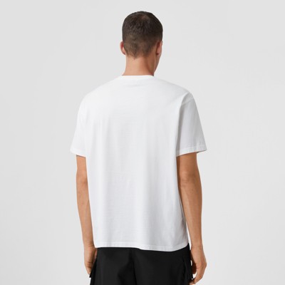 モノグラムモチーフ コットン オーバーサイズ Tシャツ (ホワイト) - メンズ | Burberry®公式サイト