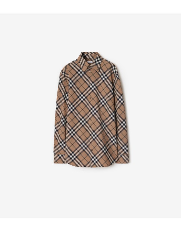 Check Wool Blend Shirt