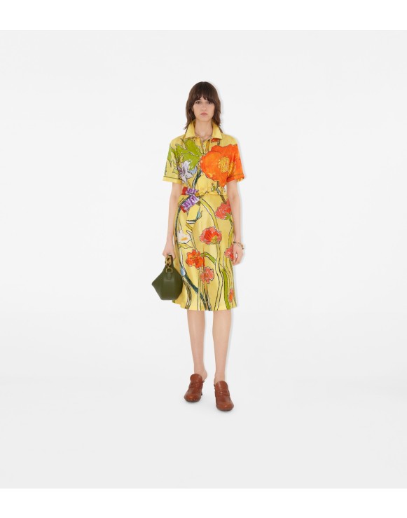Highgrove Cascading Flowers Silk Shirt Dress