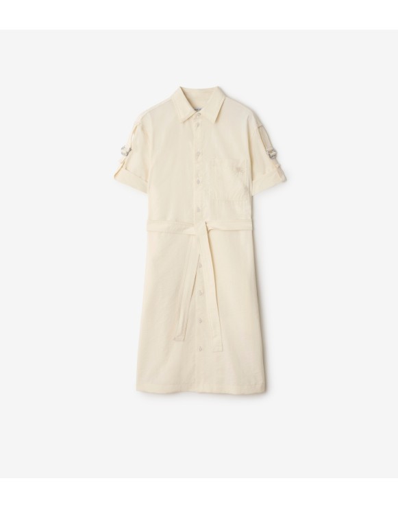 Silk Blend Shirt Dress