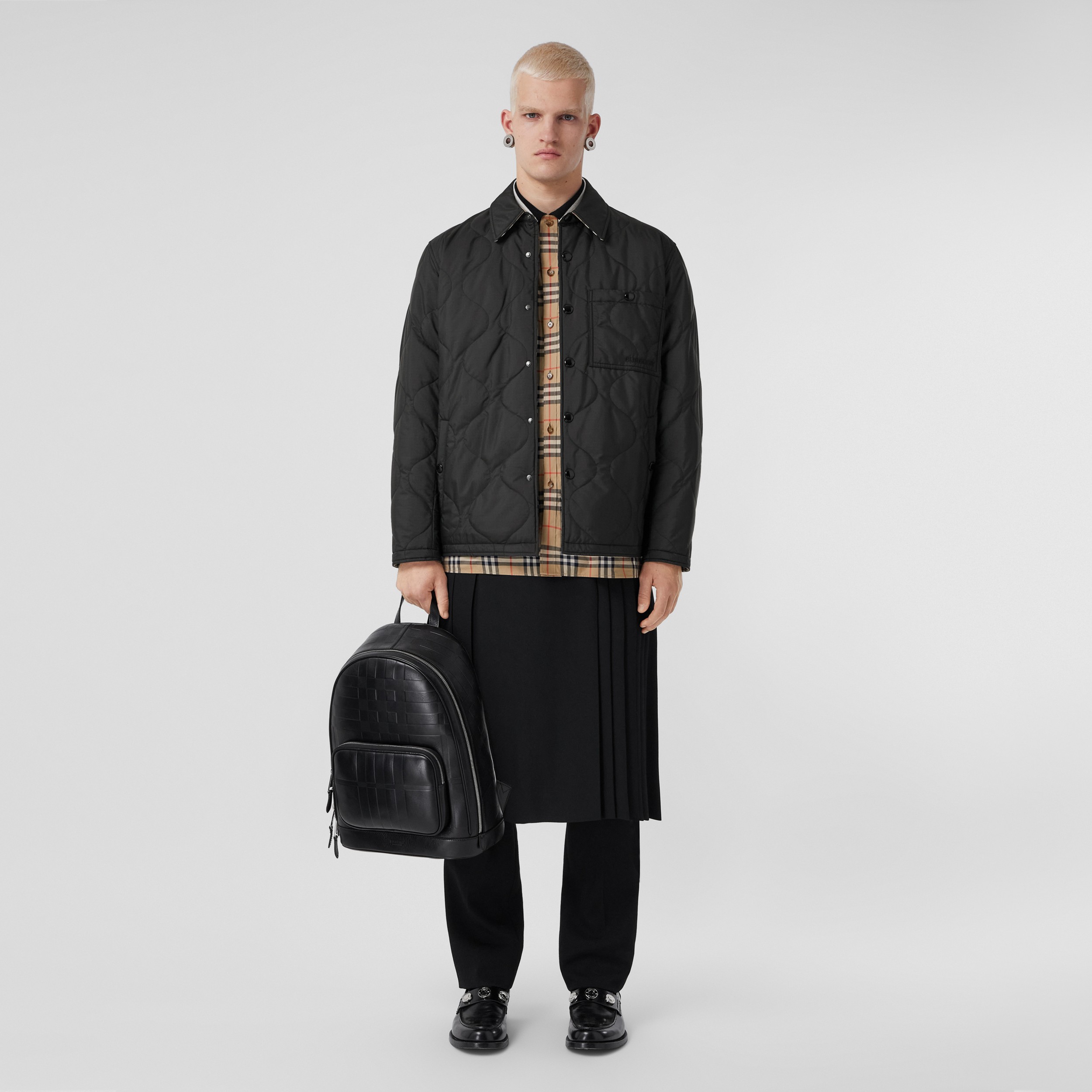 Двухсторонняя рубашка-куртка в клетку Vintage Check (Черный) - Для мужчин | Официальный сайт Burberry® - 2
