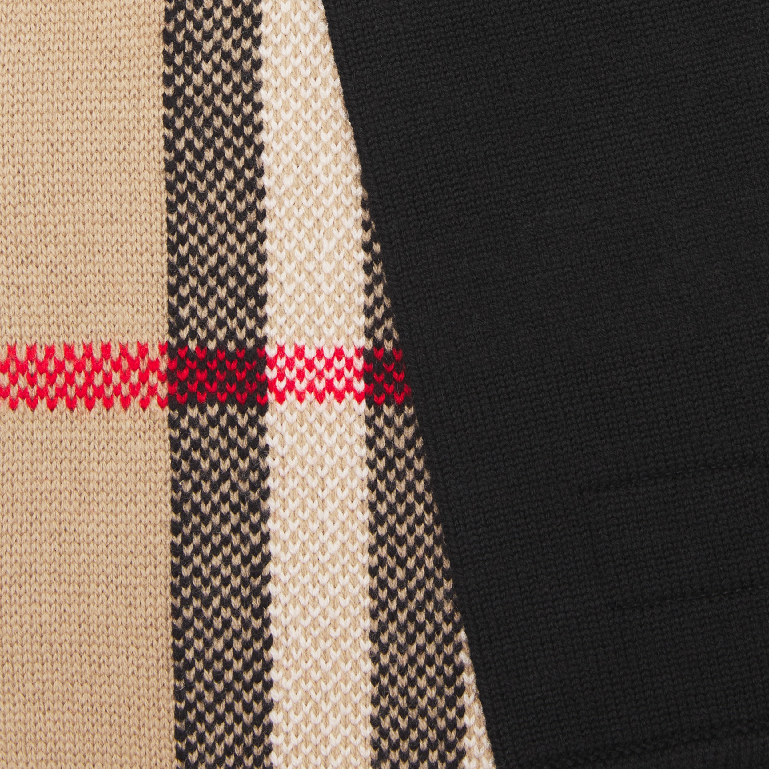 Sciarpa in misto lana e cashmere con motivo Vintage check (Beige