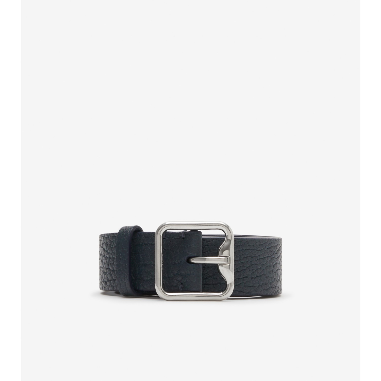 Leather B Buckle Belt in Lake - Men | Burberry® Official