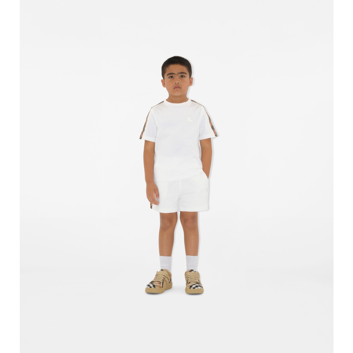 T-shirt en coton avec Check