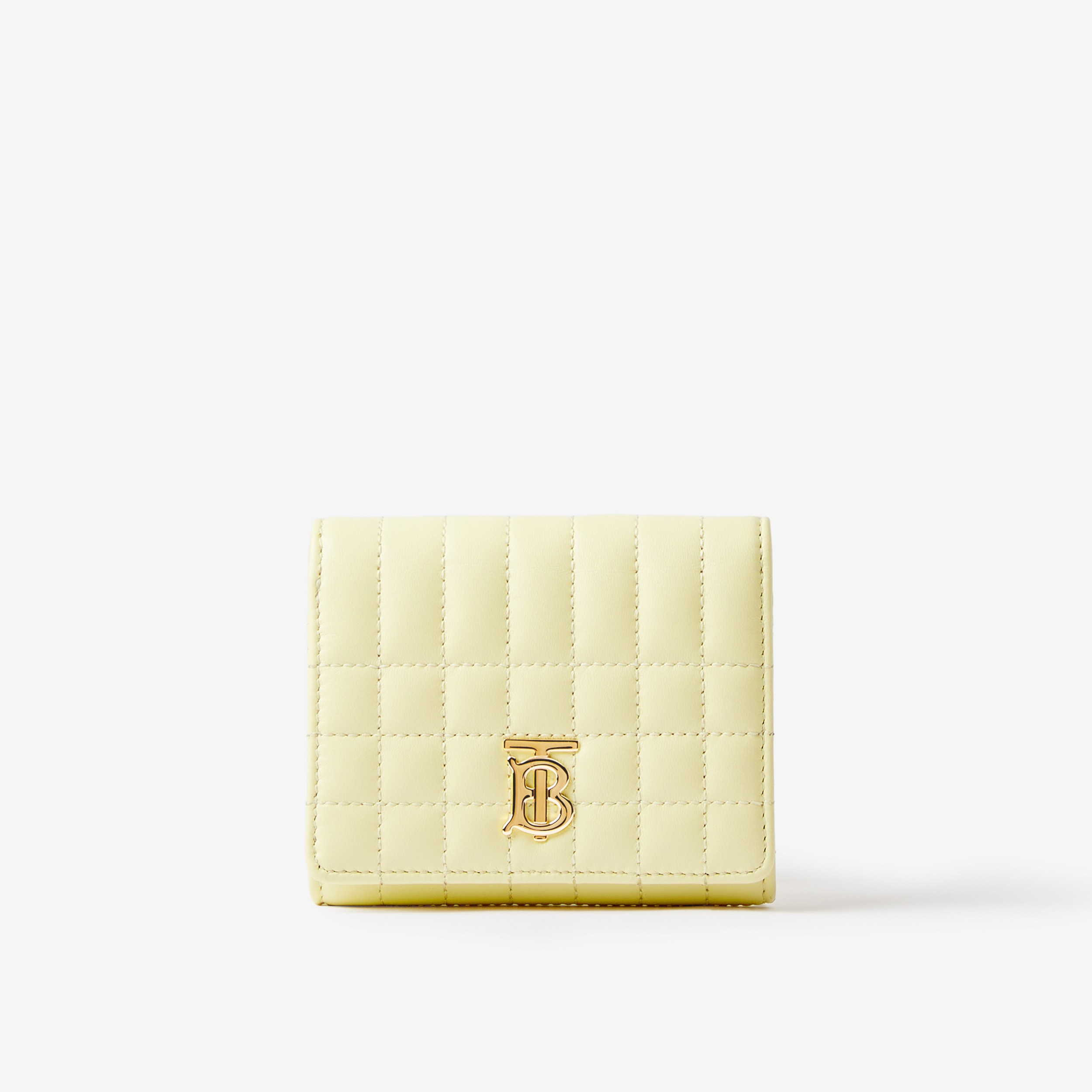Quilted Leather Small Lola Folding Wallet in Cool Lemon - Women | Burberry® Official - 1