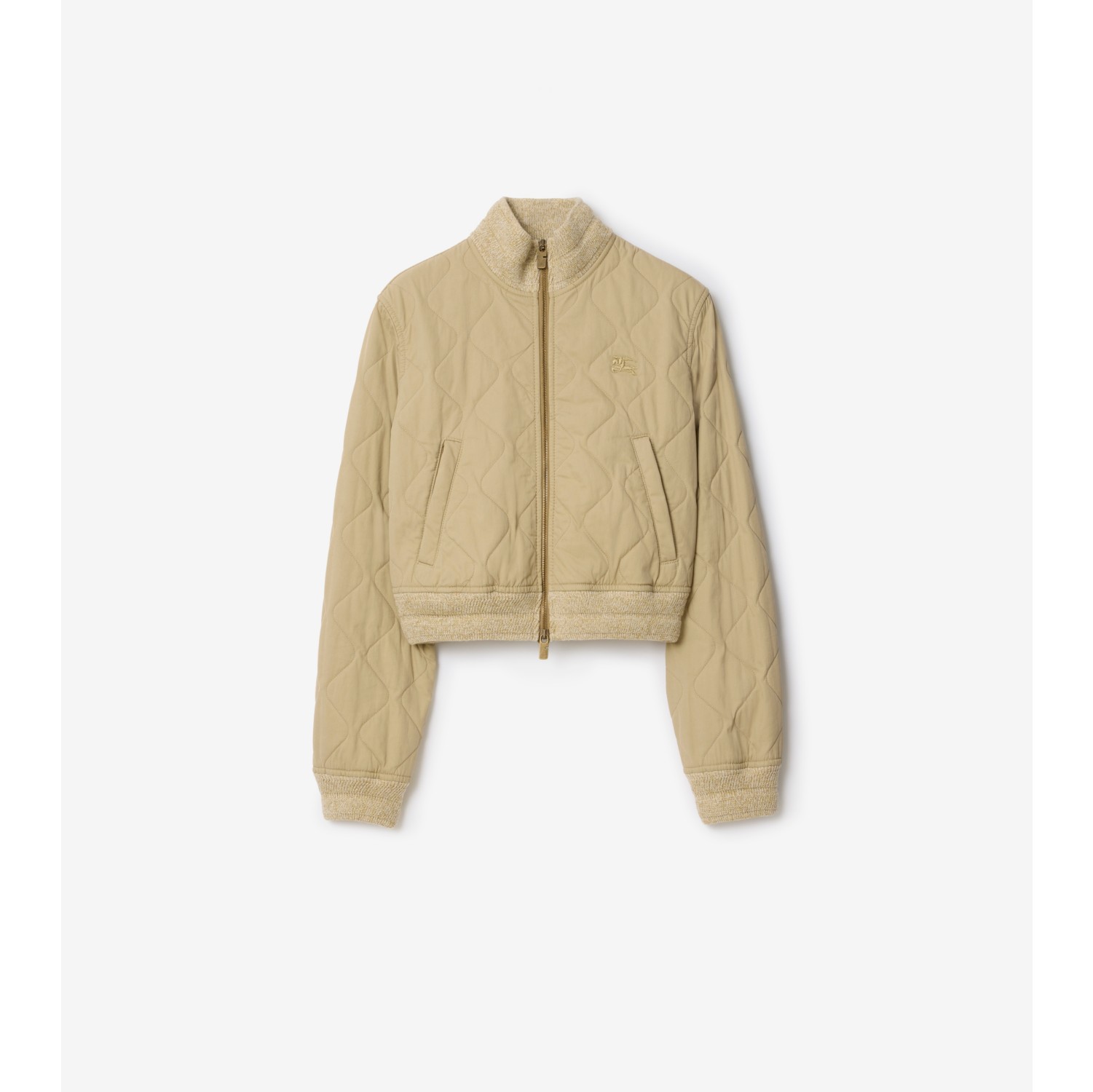 Quilted Gabardine Bomber Jacket
