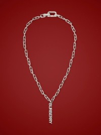 Logo Detail Palladium-plated Necklace