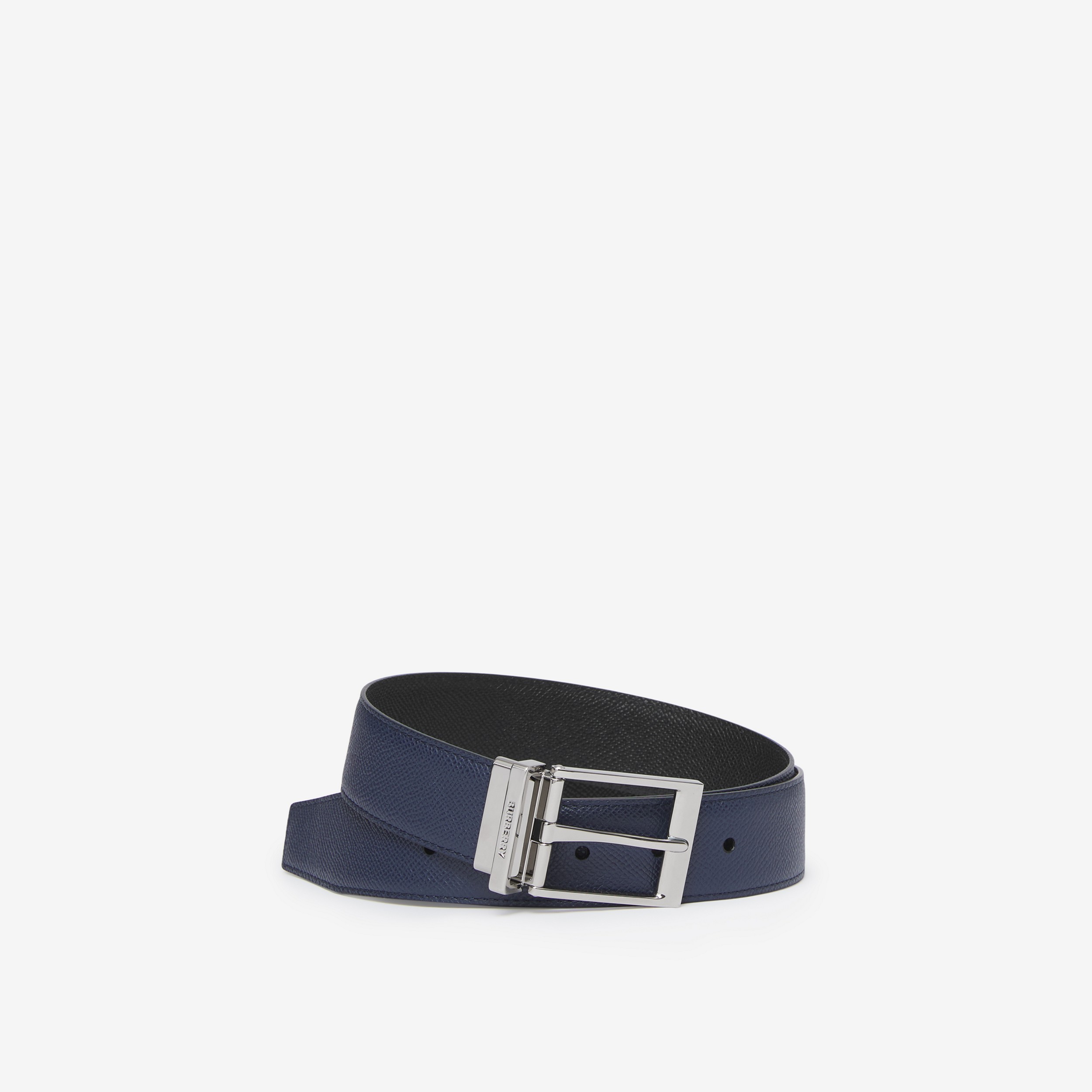 Cinturón reversible en piel granulada (Azul Marino/negro) - Hombre | Burberry® oficial - 1