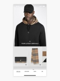 Burberry app for you page
