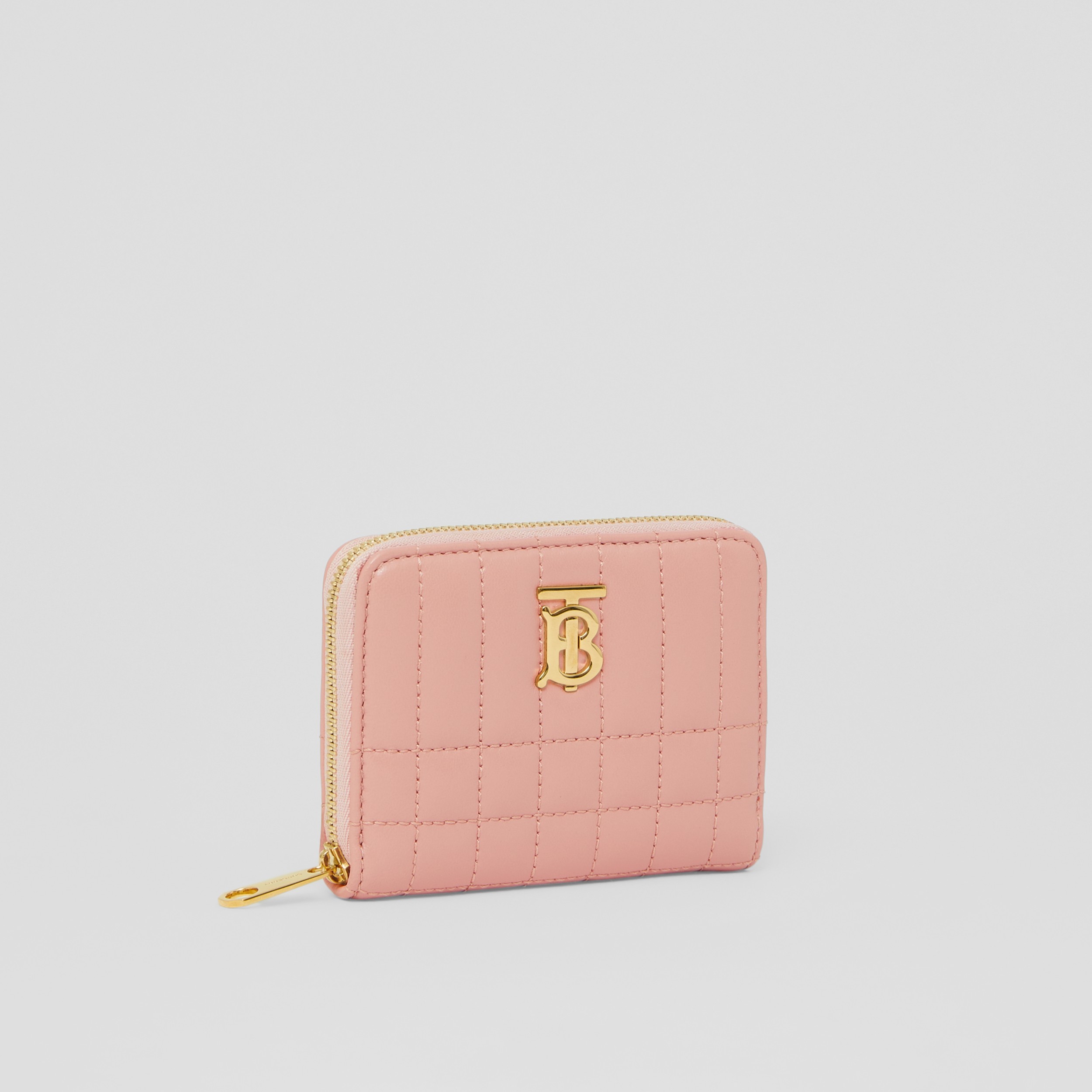 Quilted Leather Lola Zip Wallet in Dusky Pink - Women | Burberry® Official