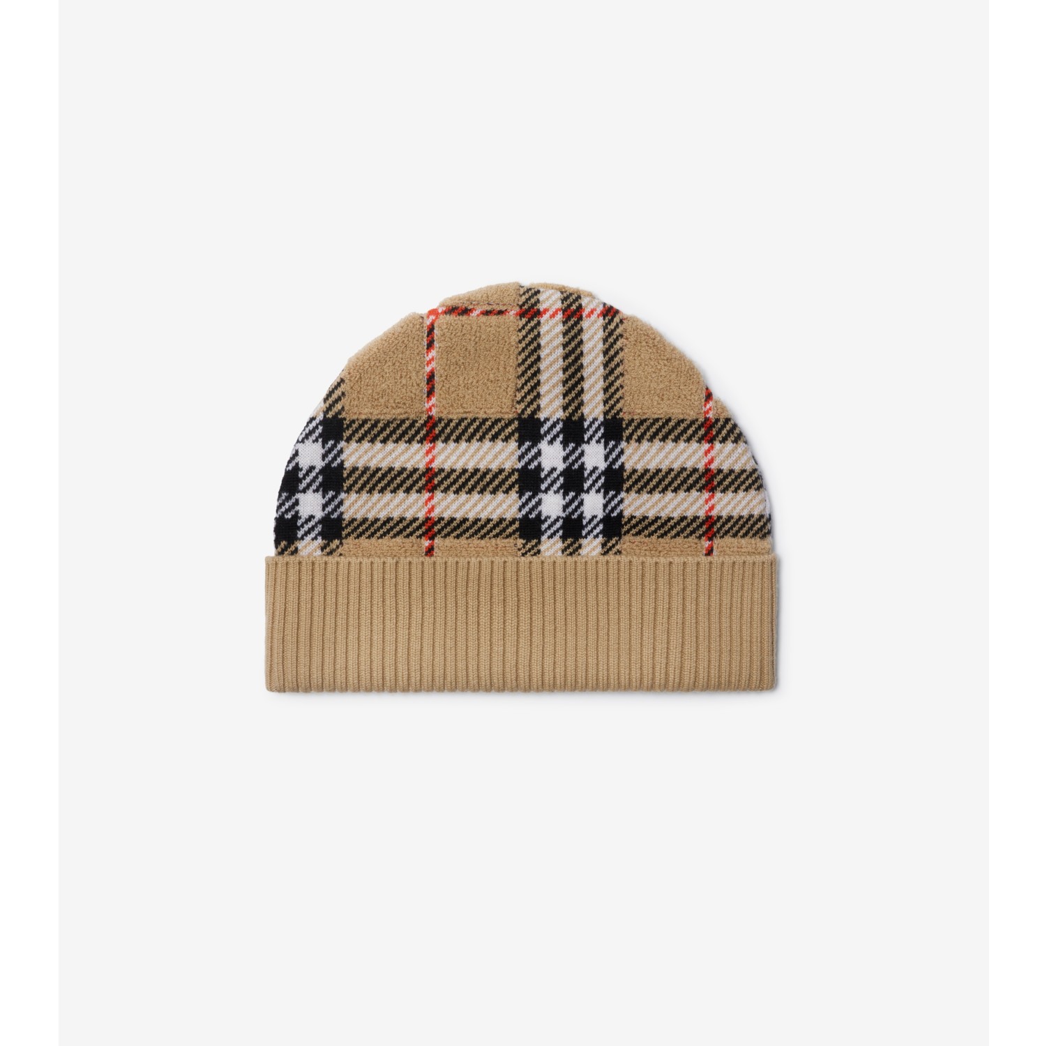 Check Wool Beanie