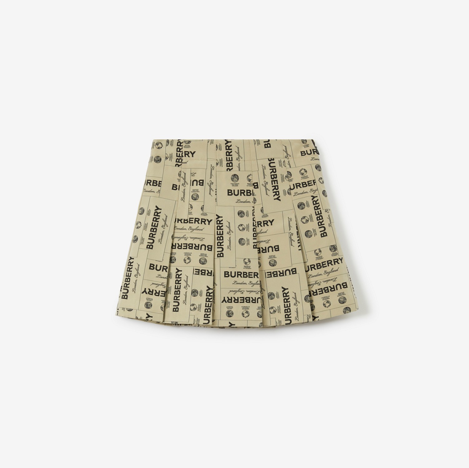 标签尼龙混纺半裙 (典藏米色) | Burberry® 博柏利官网
