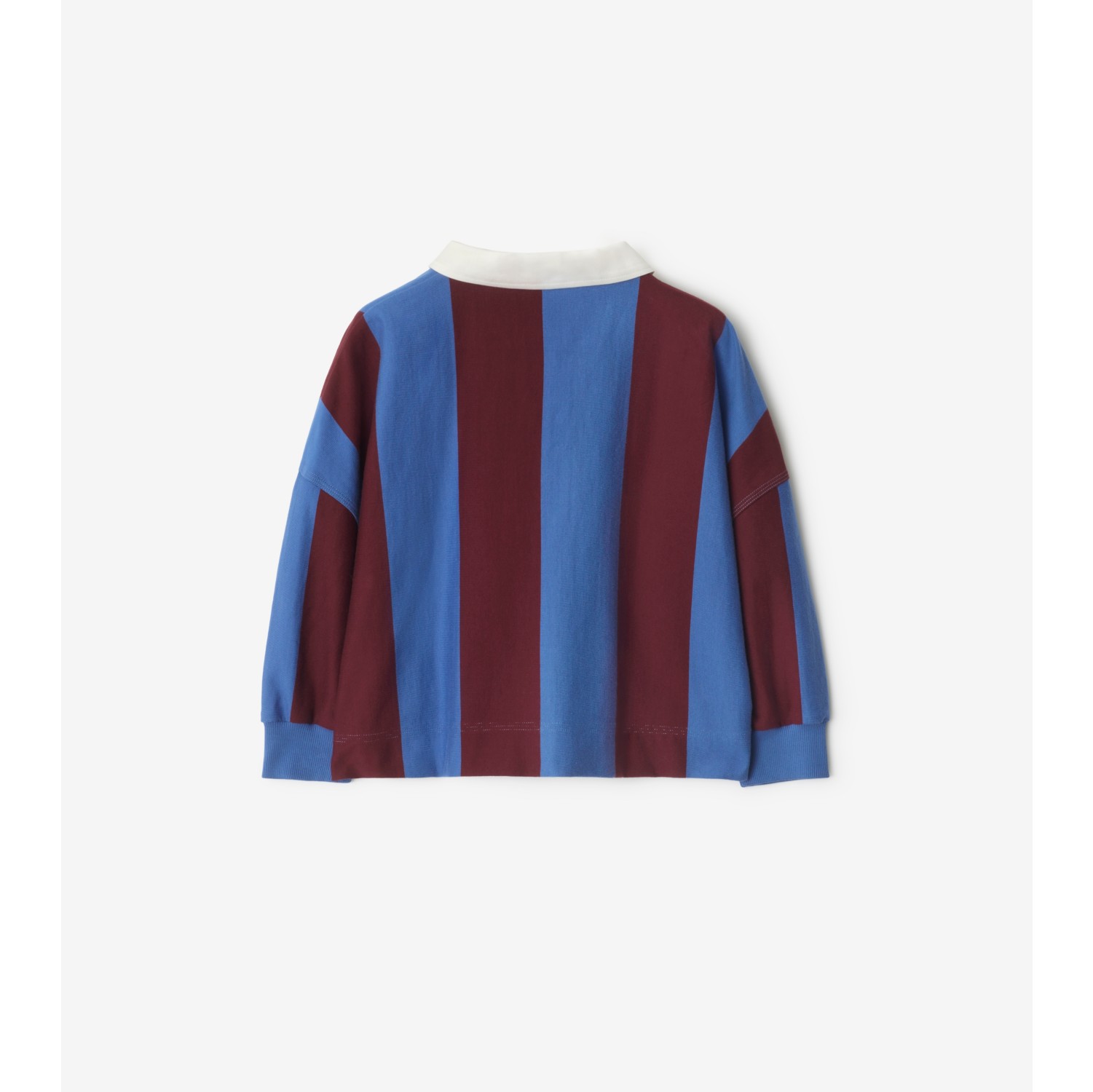 Langärmeliges Baumwoll-Poloshirt mit Streifen