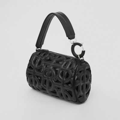 Bolso Rhombi pequeño en piel con acolchado de monogramas (Negro) - Mujer |  Burberry® oficial