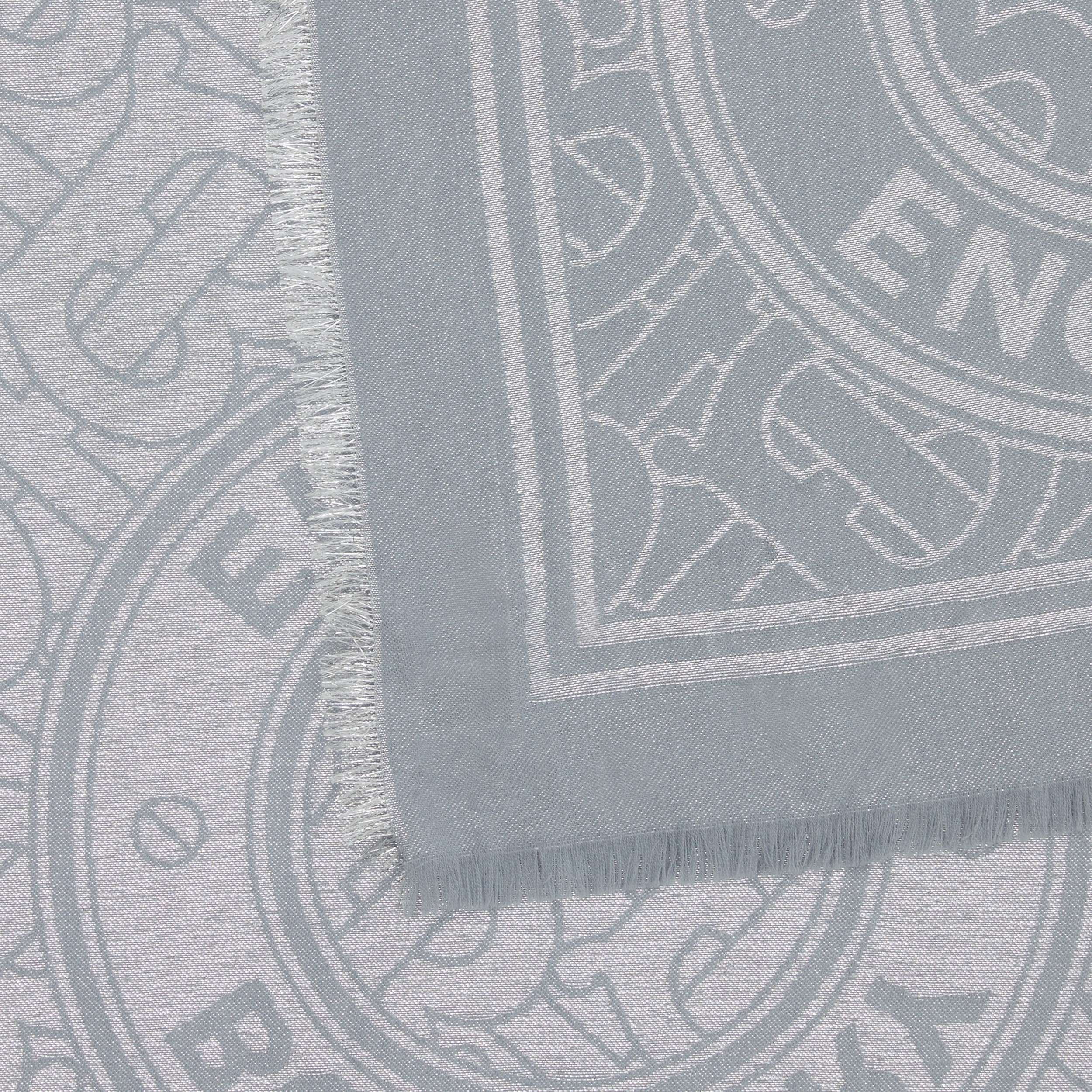 Sciarpa in misto seta e lana con collage di stampe metallizzate (Argento Chiaro) | Sito ufficiale Burberry® - 2