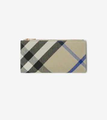 Large Check Bifold Wallet in Lichen Women Burberry Official