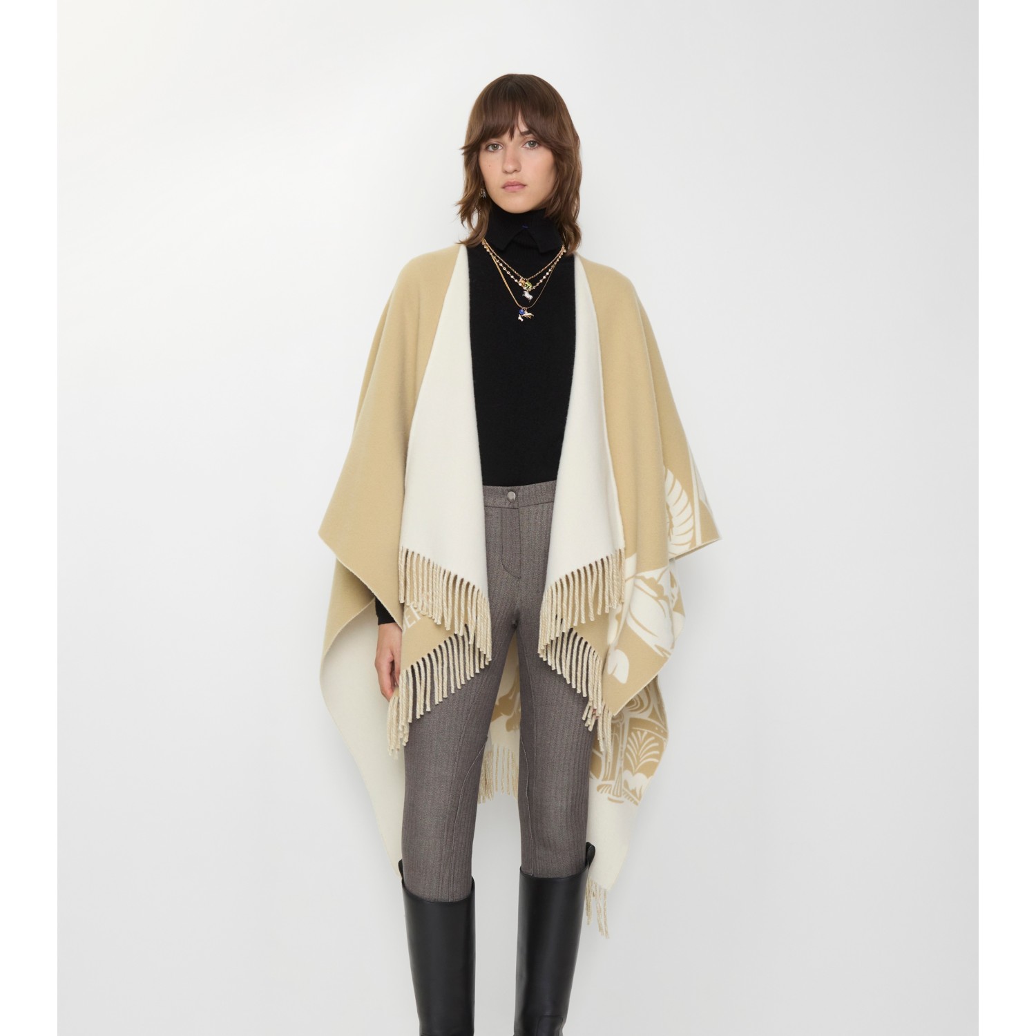 Knight Wool Cashmere Cape - thumbnail 2