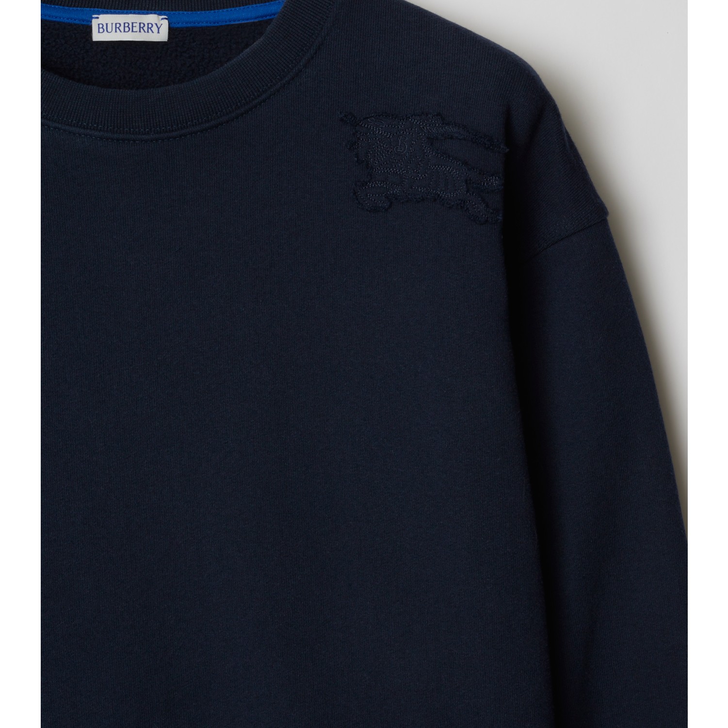 Cotton Sweatshirt in Navy Men Burberry Official