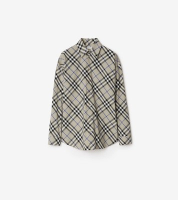 Camisa en algodon Check Lichen Mujer Burberry oficial