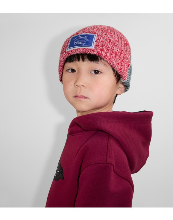 Gorro de cashmere em colour block