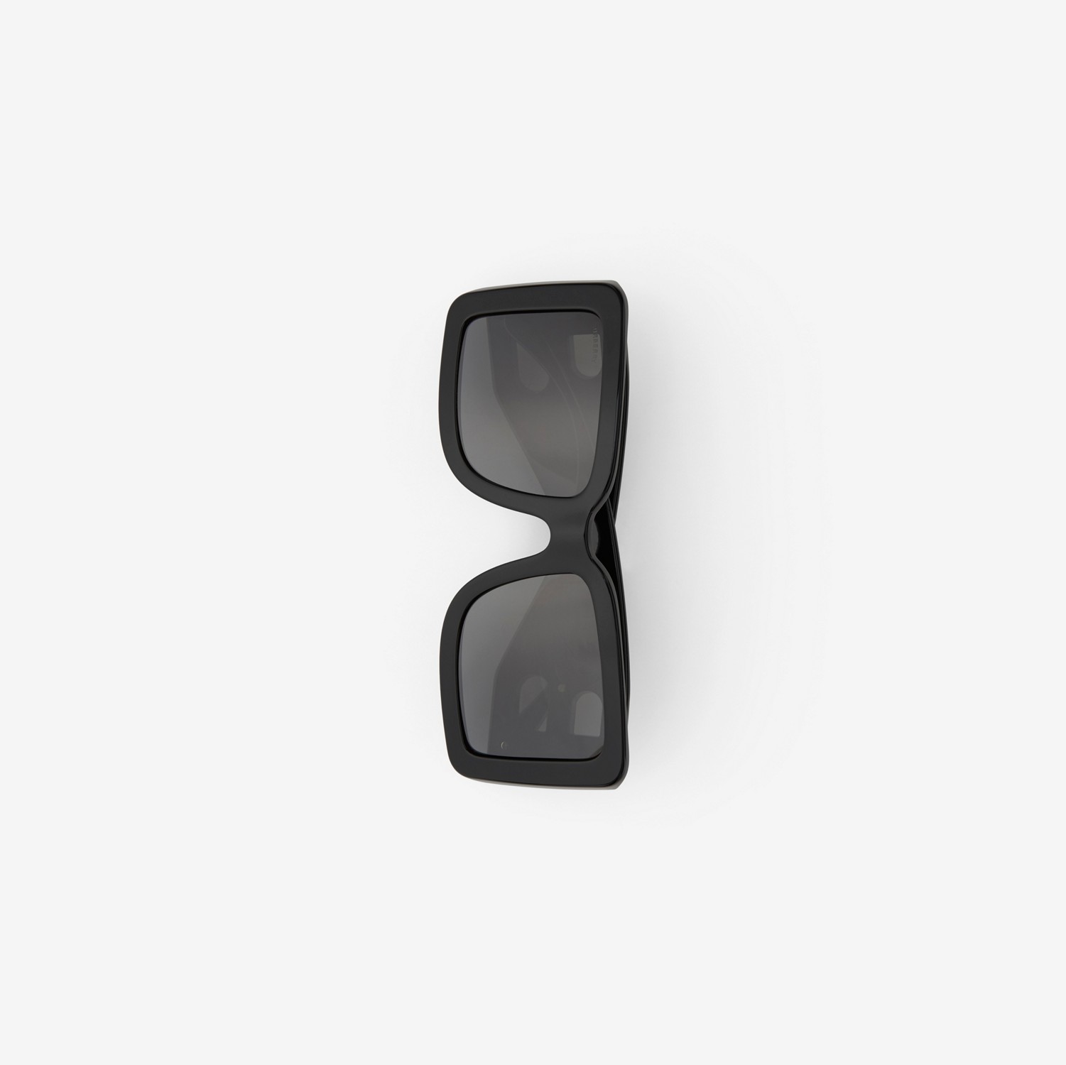 Óculos de sol com armação quadrada e logotipo B (Preto) | Burberry® oficial
