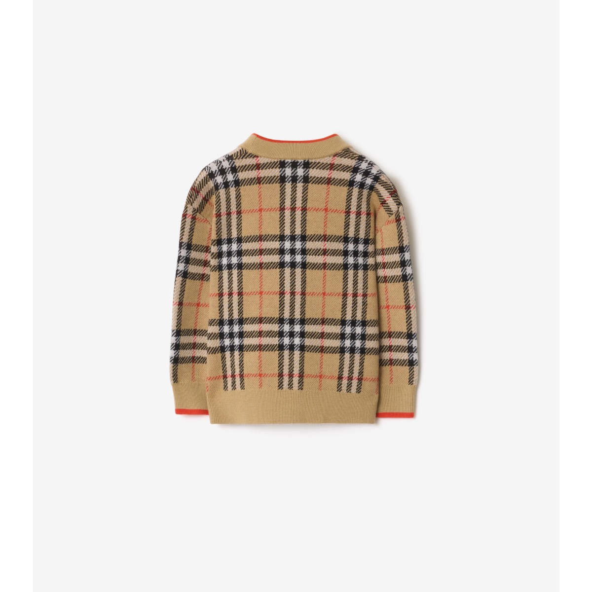  Check Wool Cardigan