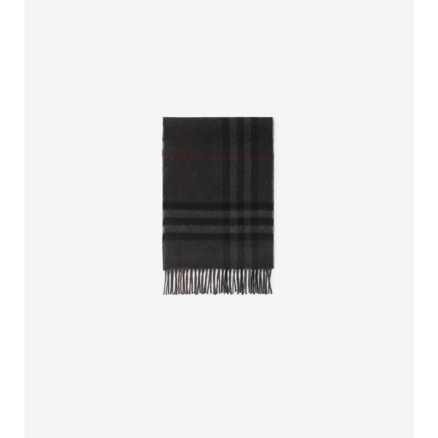 Contrast Check Cashmere Scarf