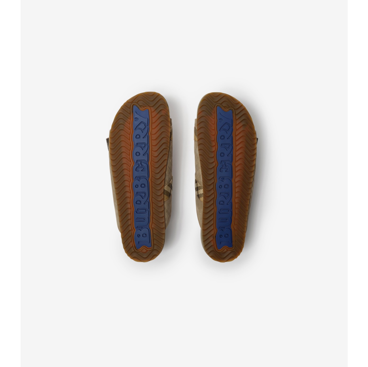 Check Suede Urchin Sandals in Sparrow beige - Men | Burberry® Official