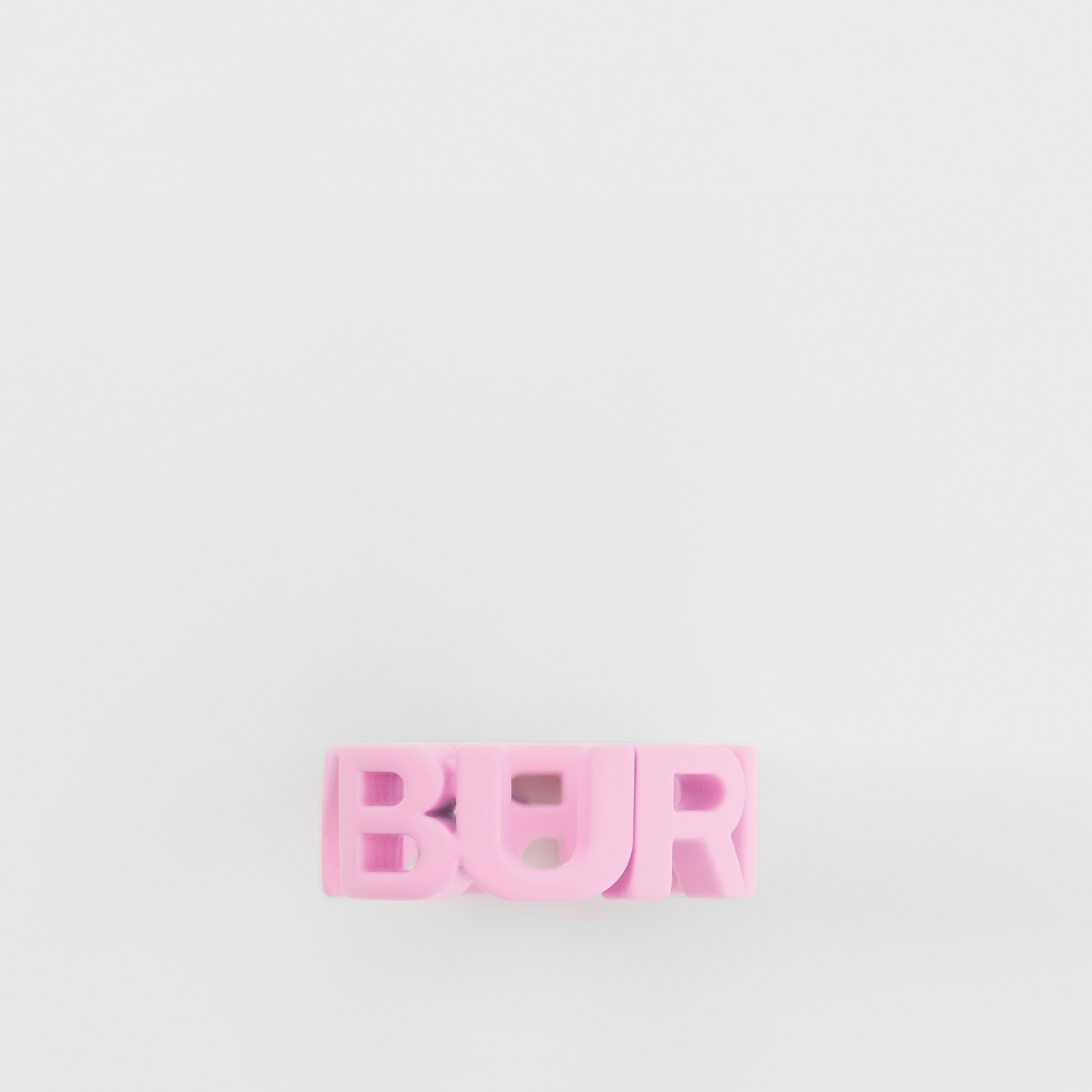 Varnished Logo Ring in Primrose Pink - Women | Burberry® Official - 3