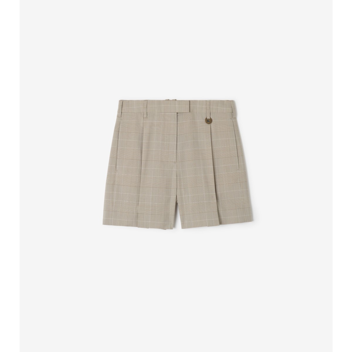  Check Wool Tailored Shorts