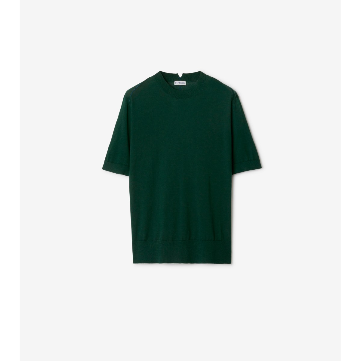 Shop Burberry Wool T-shirt In Ivy