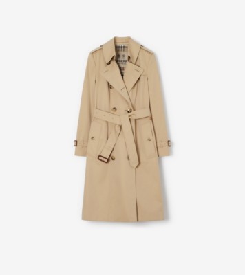 Burberry Pedley Monogram-print Trench Coat In Honey