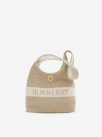 Small Logo Canvas Shoulder Bag in colour Natural