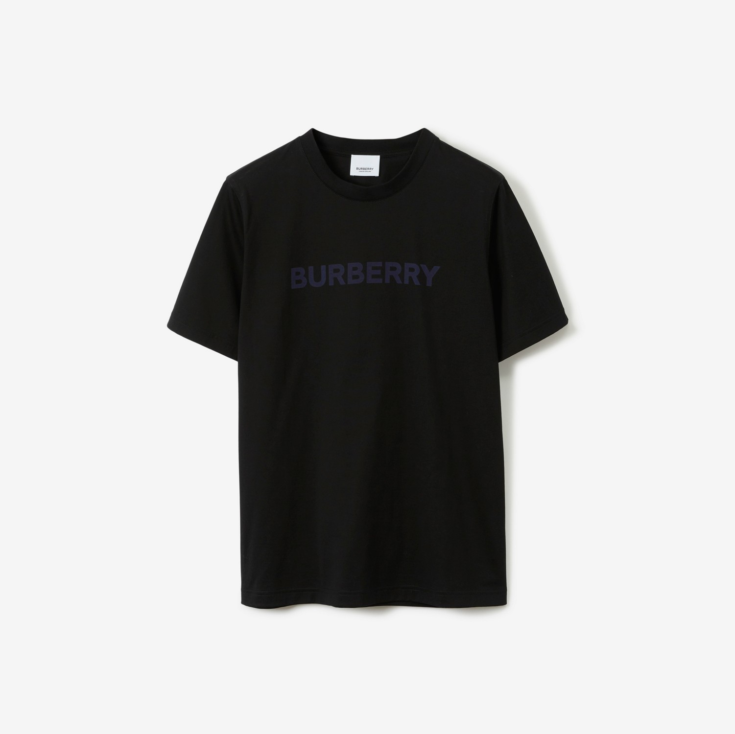 徽标印花棉质 T 恤衫 (黑色) - 女士 | Burberry® 博柏利官网