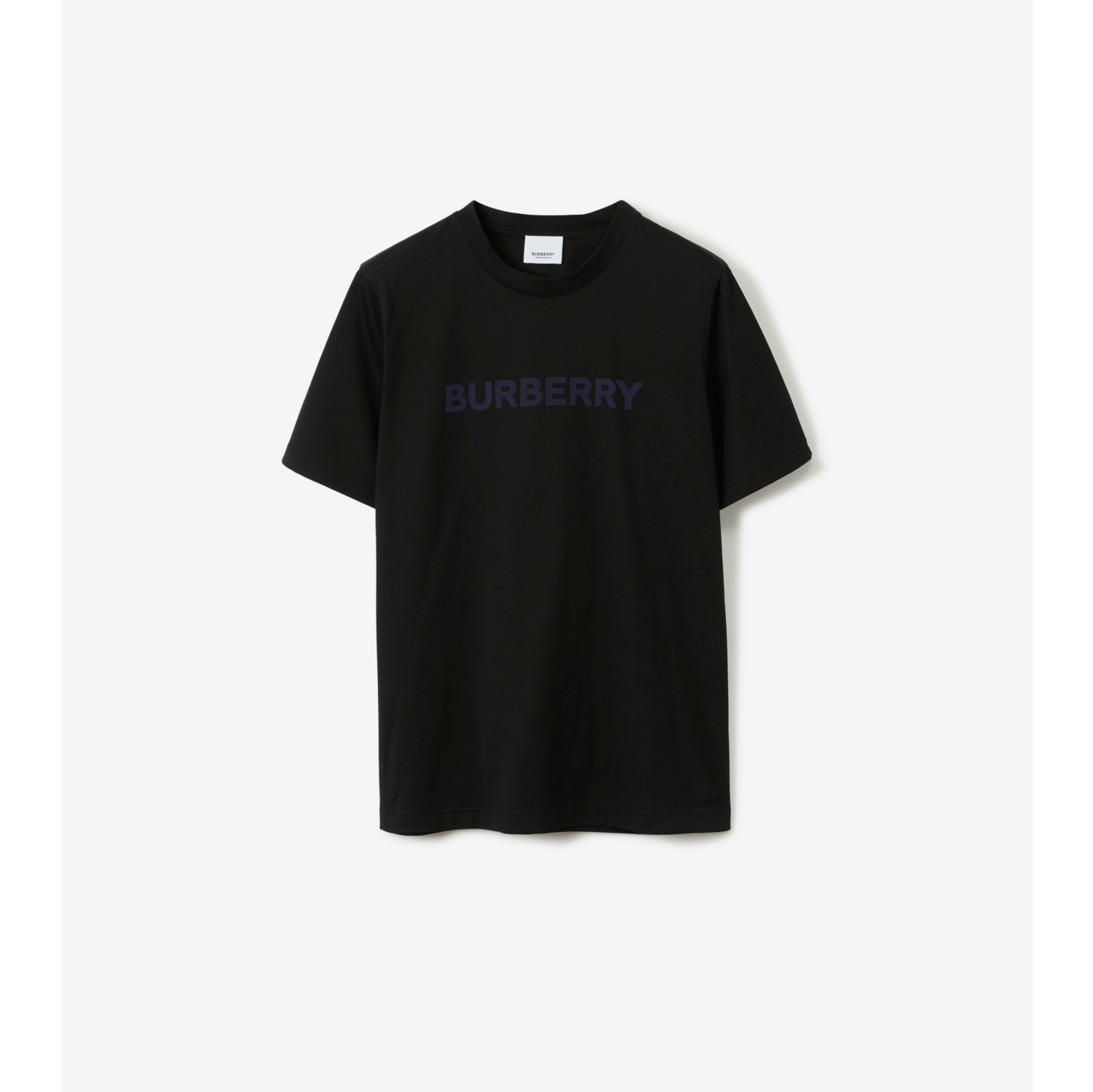 Logo Print Cotton T-shirt in Black - Women | Burberry® Official