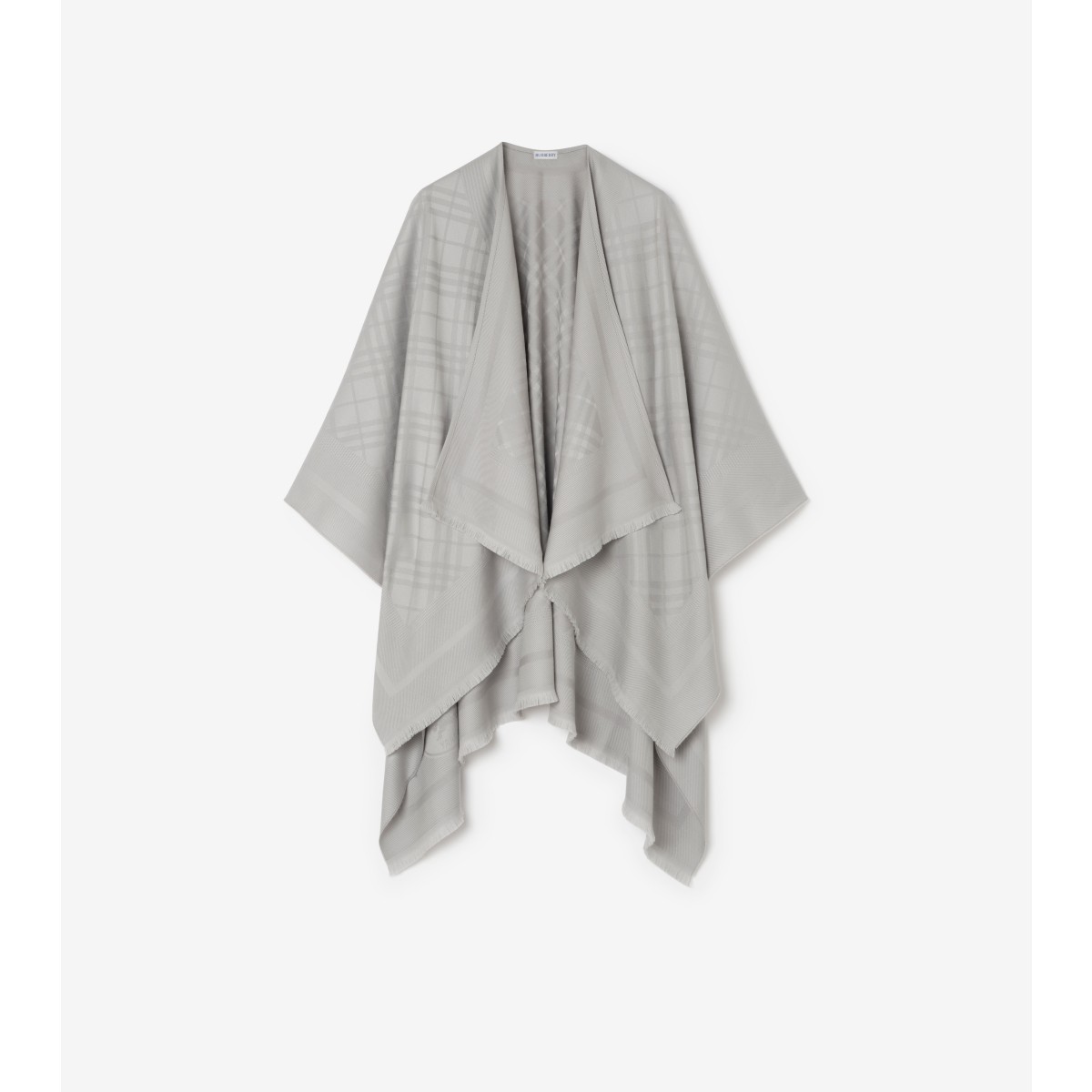  Check Wool Cashmere Cape