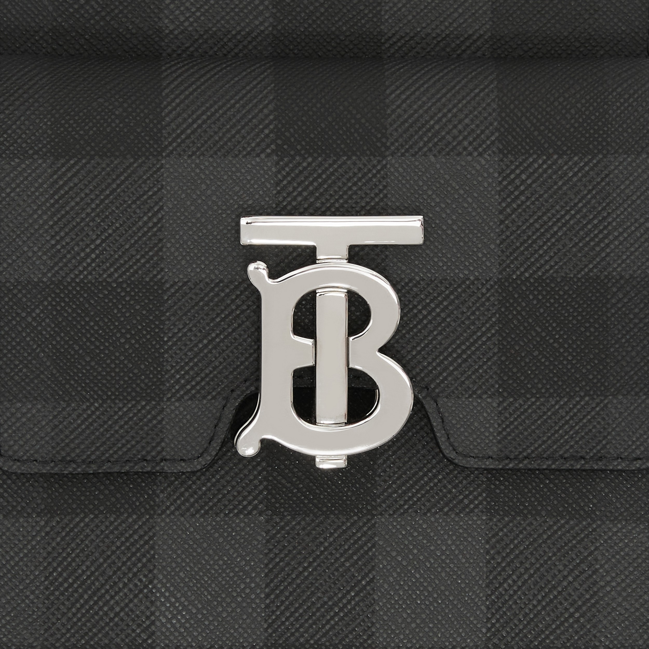 Bolsa transversal em xadrez grafite com monograma - Homens | Burberry® oficial - 2