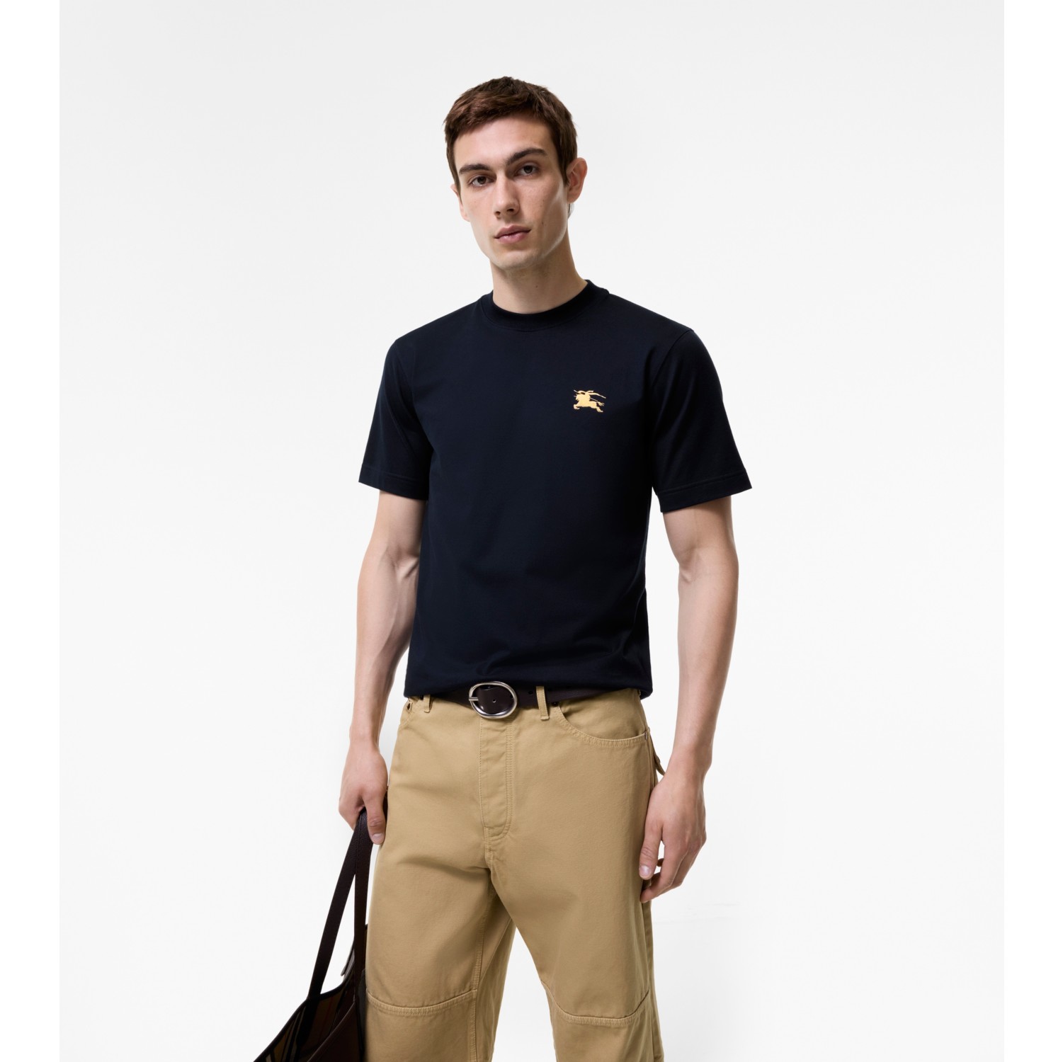 Knight Cotton T-shirt in Navy - Men | Burberry® Official