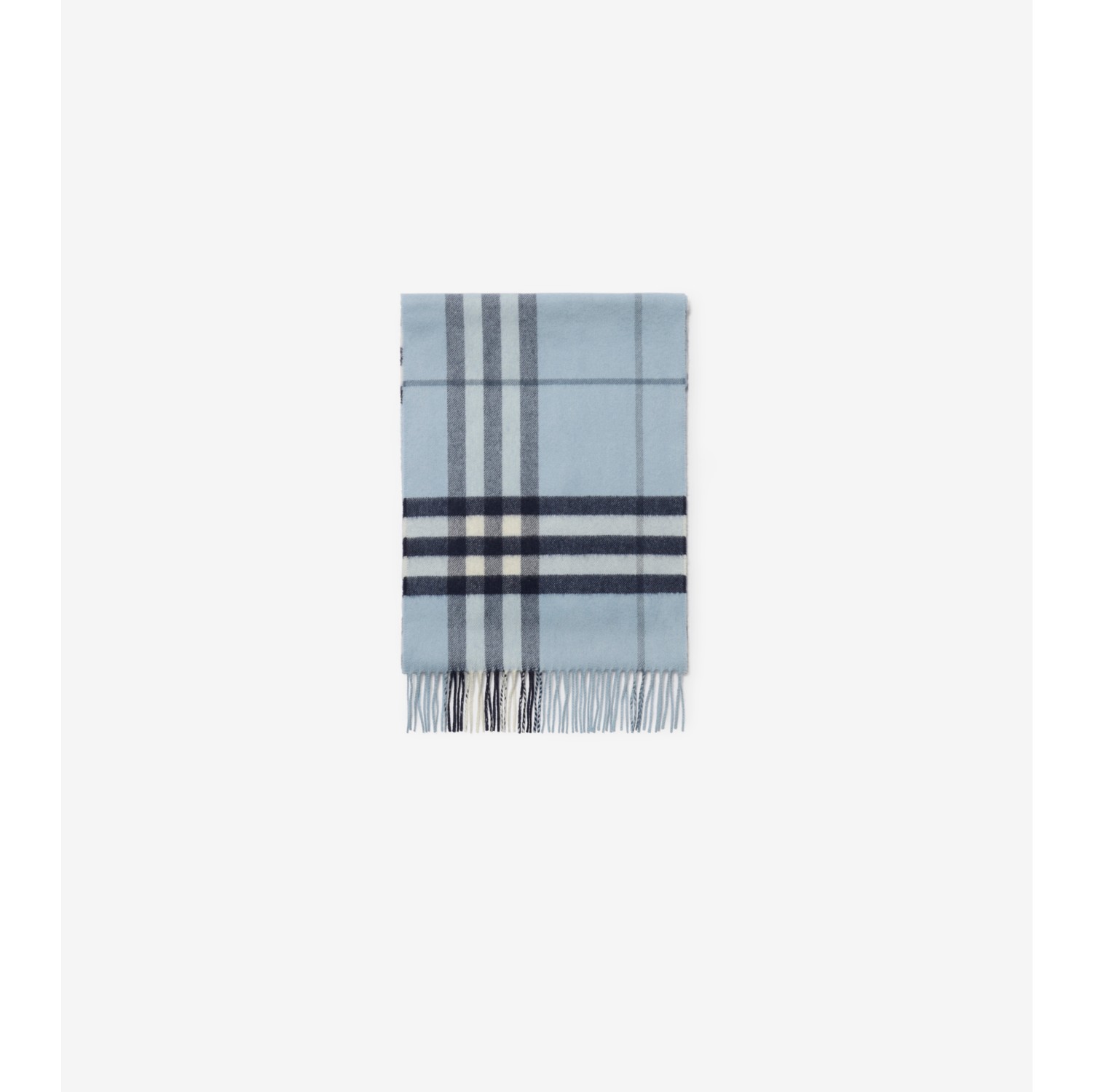 Check Cashmere Scarf in Bank blue | Burberry® Official