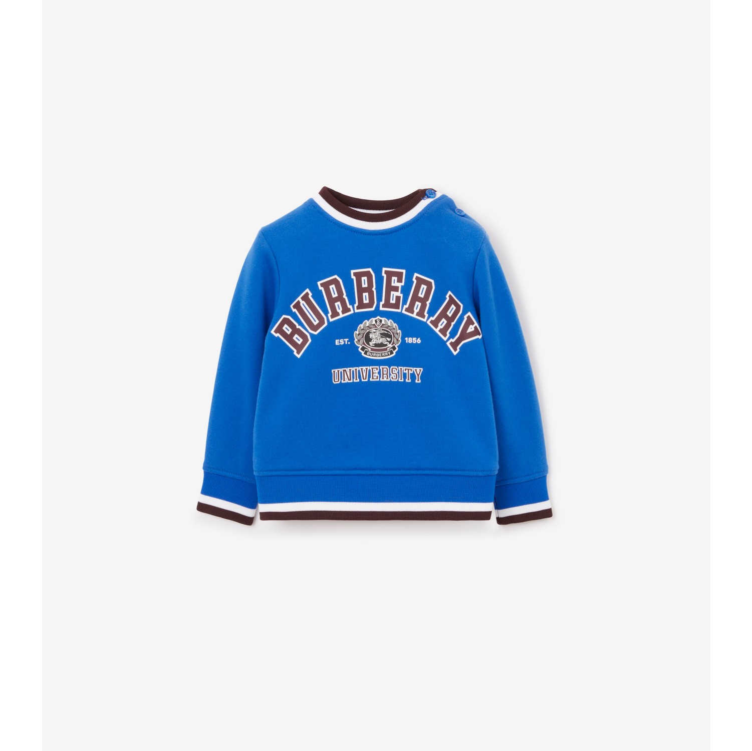 College Graphic Cotton Sweatshirt in Canvas Blue - Children | Burberry®  Official