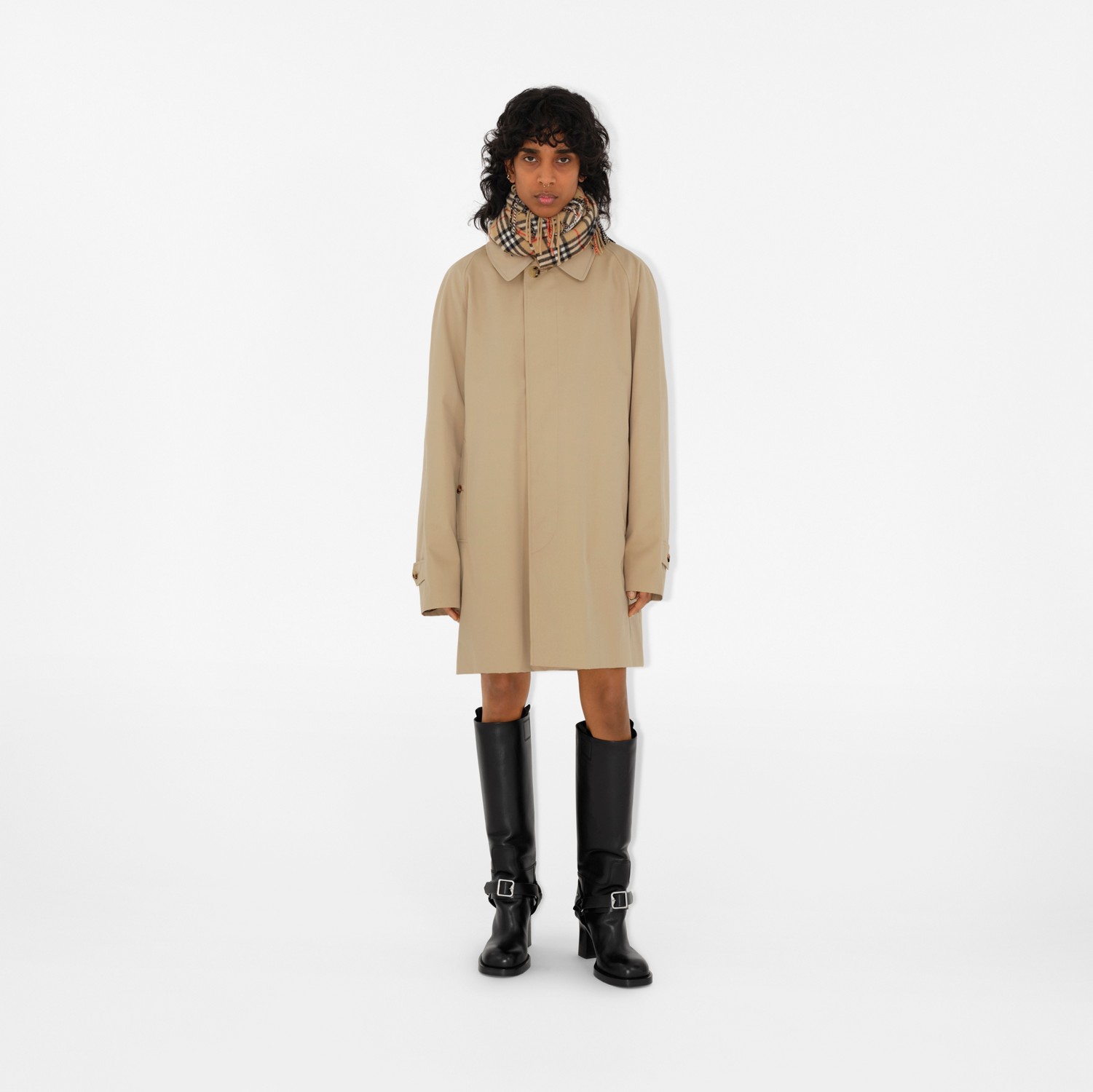 チェック カシミア ハッピースカーフ (アーカイブベージュ チェック カシミア ハッピースカーフ (アーカイブベージュ