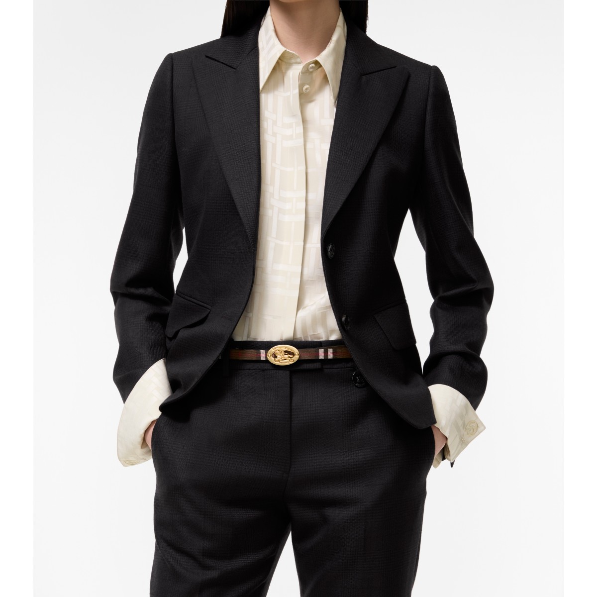  Check Thin Reversible Oval Belt