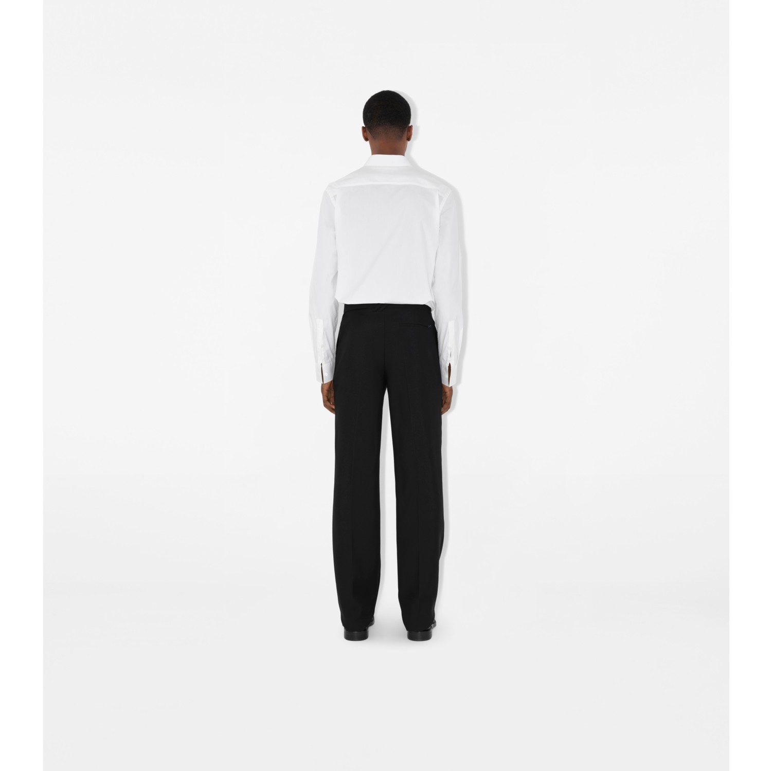 Stretch Cotton Shirt in White Men Burberry Official