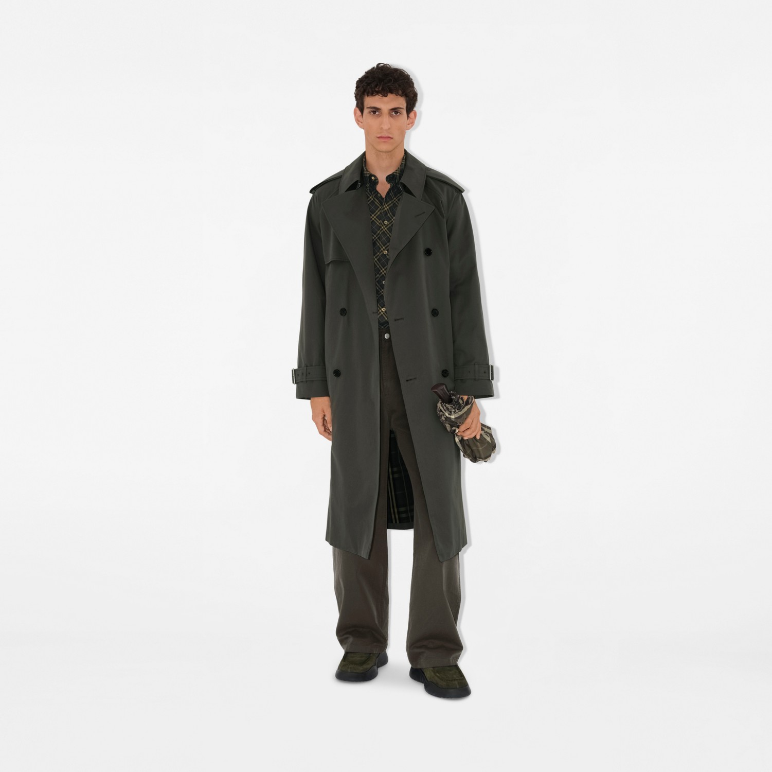 チェック フォールディングアンブレラ (ヒース) | Burberry®公式 チェック フォールディングアンブレラ (ヒース) | Burberry®公式