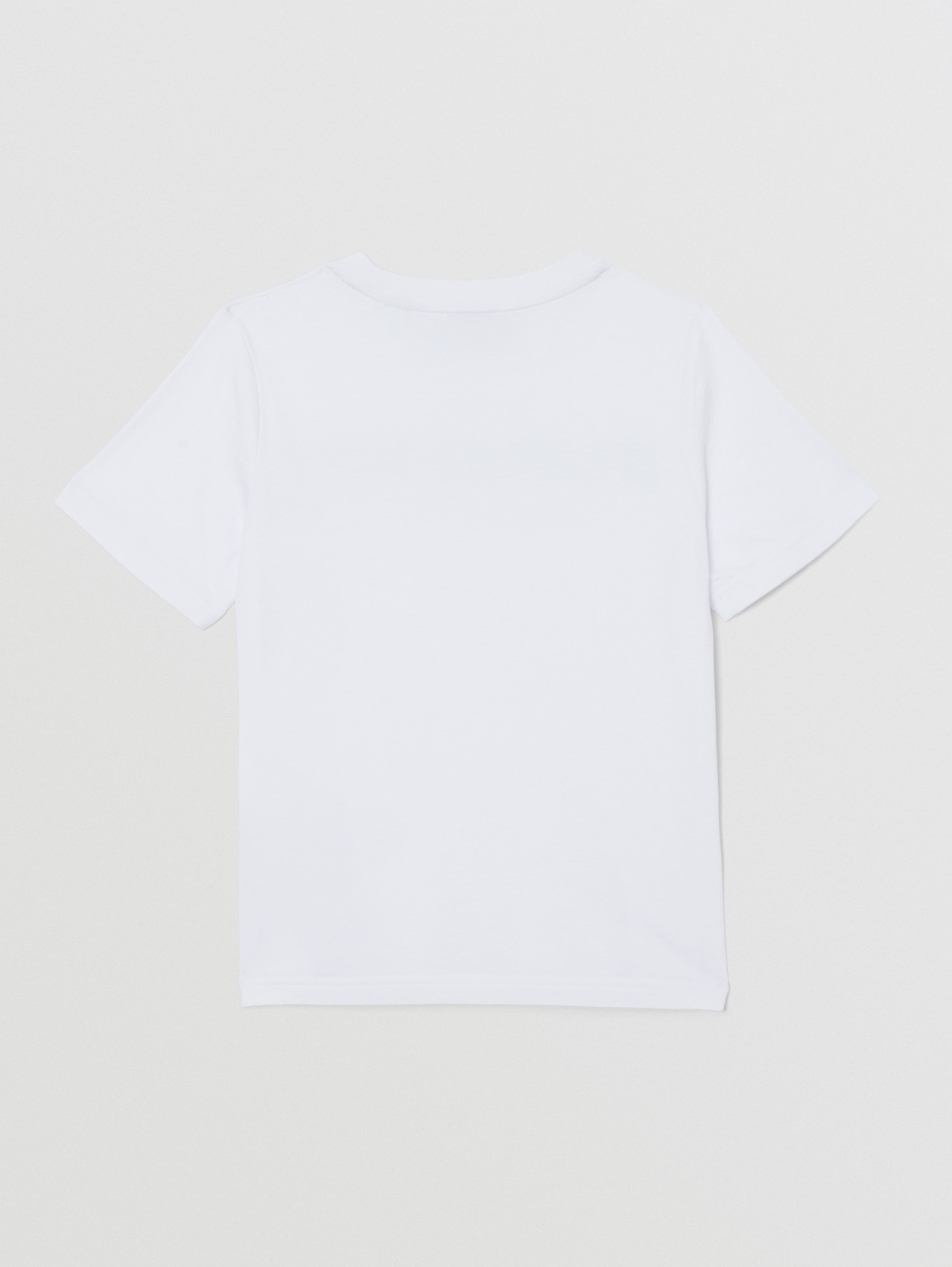 Baumwoll-T-Shirt mit gesticktem Logo (Weiß)