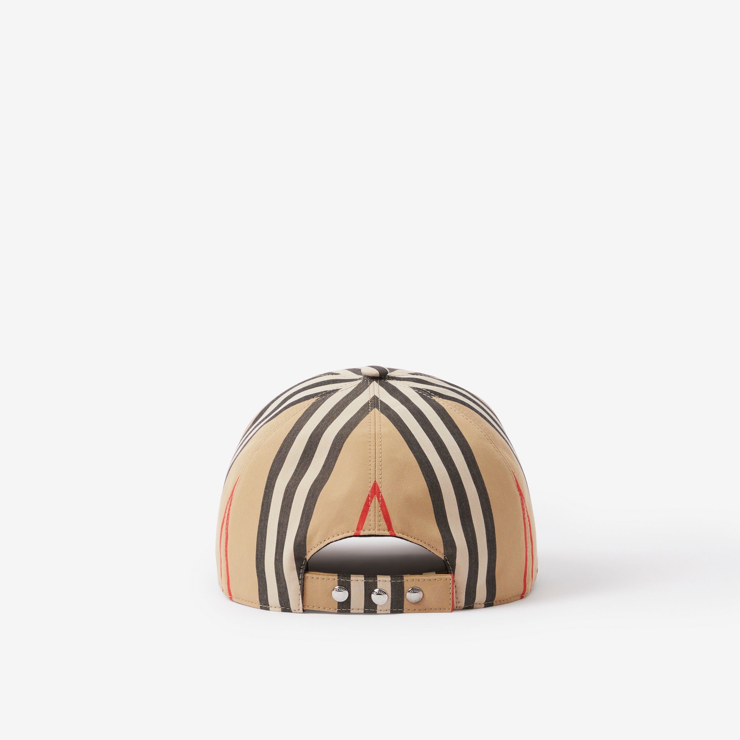 Monogram Motif Icon Stripe Cotton Baseball Cap in Archive Beige | Burberry® Official - 3